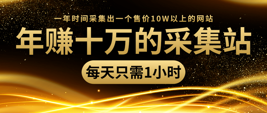 年赚十万的采集站，每天却只需要1小时，一年时间采集出一个售价10W以上的网站-灵动共创