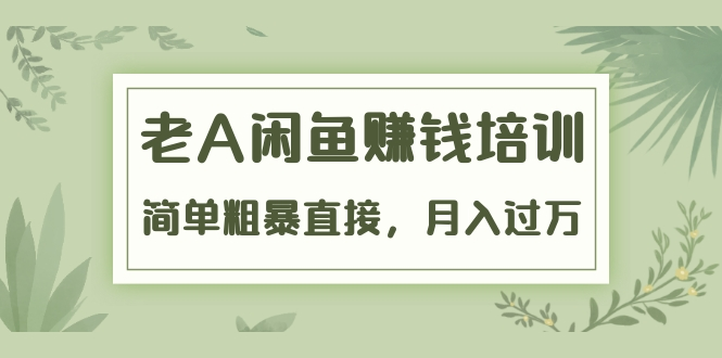 《老A闲鱼赚钱培训》简单粗暴直接，月入过万真正的闲鱼战术实课（51节课）-灵动共创