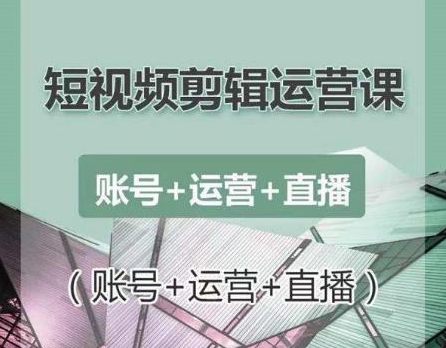 南小北短视频剪辑运营课：账号+运营+直播，零基础学习手机剪辑【视频课程】-灵动共创