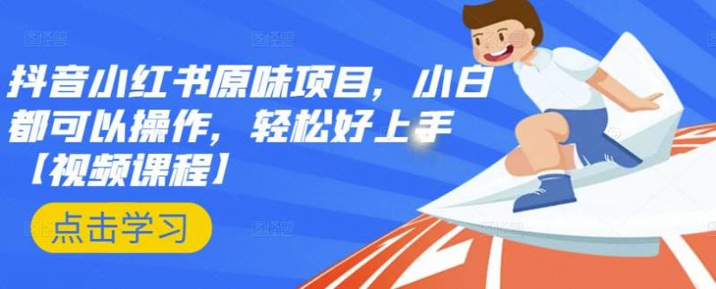 抖音小红书原味项目，小白都可以操作，轻松好上手【视频课程】-灵动共创