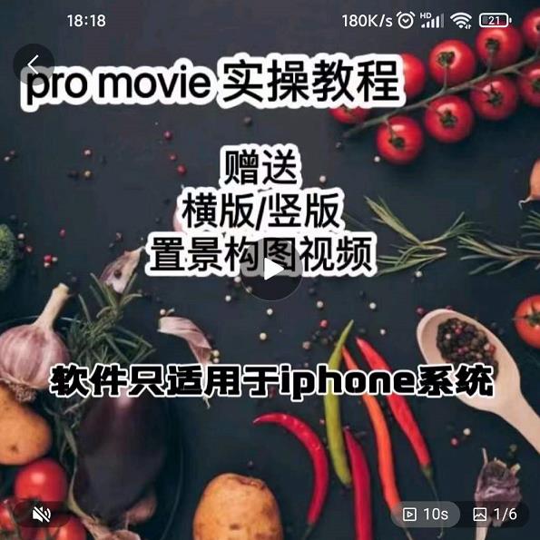 漆十二美食摄影，25​节promovie实操高手课节-灵动共创