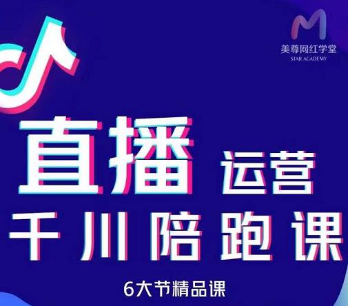 美尊-抖音直播运营千川系统课：直播​运营规划、起号、主播培养、千川投放等-灵动共创