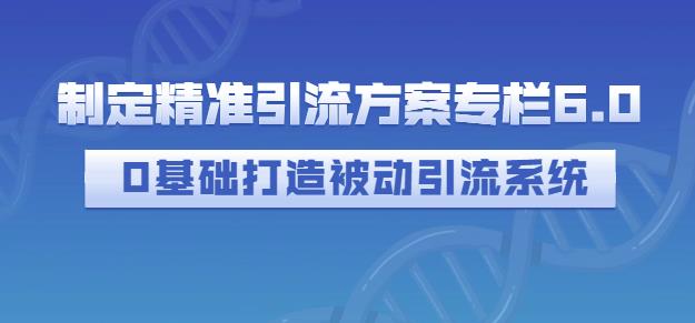 制定精准引流方案专栏6.0，0基础打造被动引流系统-灵动共创