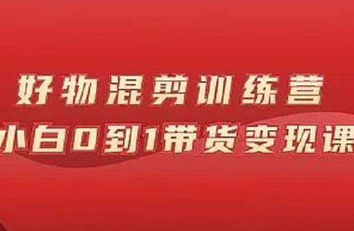 万三好物混剪训练营：小白0到1带货变现课-灵动共创
