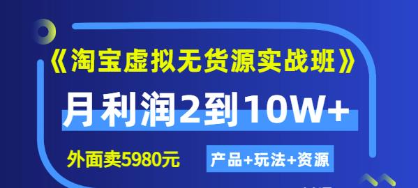 程哥《淘宝虚拟无货源实战班》线上第四期：月利润2到10W+（产品+玩法+资源)-灵动共创