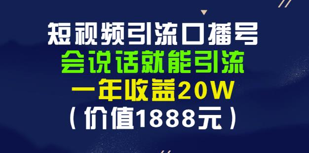 安妈·短视频引流口播号，会说话就能引流，一年收益20W（价值1888元）-灵动共创