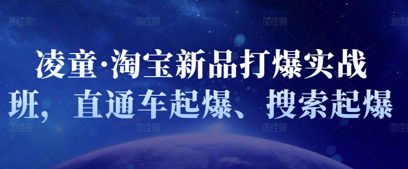 凌童·淘宝新品打爆实战班，直通车起爆、搜索起爆-灵动共创