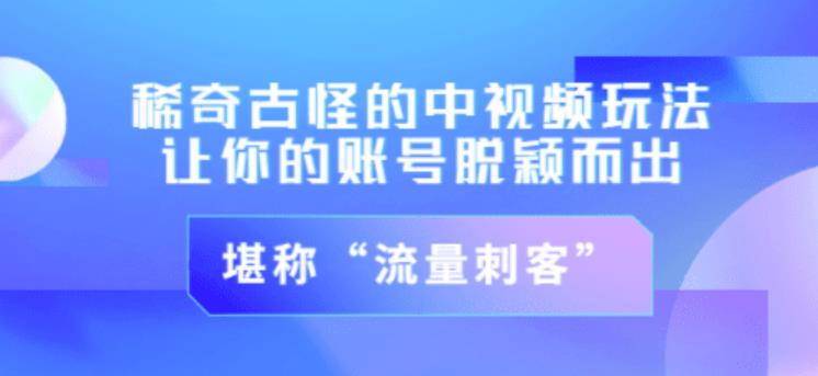 不讲李·稀奇古怪的冷门中视频冷门玩法，让你的账号脱颖而出，成为流量刺客！（图文+视频）-灵动共创