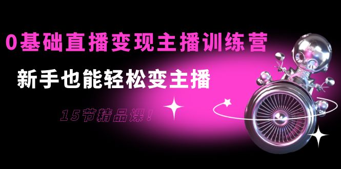 0基础直播变现主播训练营：新手也能轻松变主播，15节精品课-灵动共创