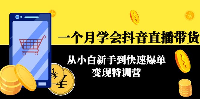 一个月学会抖音直播带货：从小白新手到快速爆单变现特训营(63节课)-灵动共创