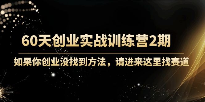 60天创业实战训练营2期：如果你创业没找到方法，进来这里找赛道-价值3000元-灵动共创