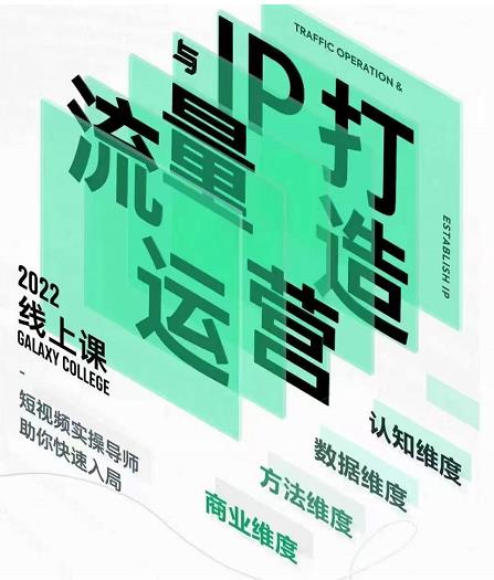 大蓝流量运营&个人ip打造课，短视频带货/爆款文案/流量运营/直播入门/镜头变现/流量商业-灵动共创