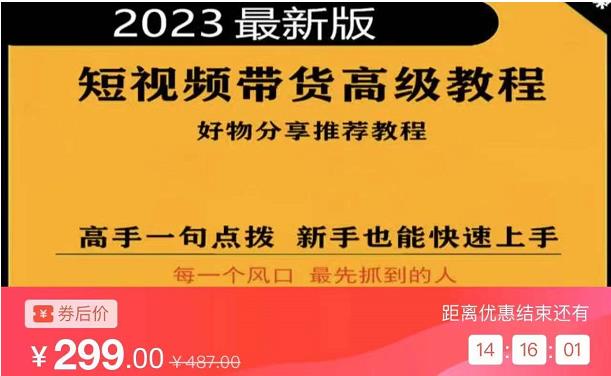 2023短视频好物分享带货，好物带货高级教程，高手一句点拨，新手也能快速上手-灵动共创
