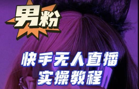 【男粉落地项目】零基础玩转男粉快手无人直播月入3w+，2023快手无人直播实操教程-灵动共创