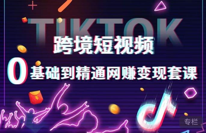 跨境短视频TIKTOK 0基础到精通网赚变现套课，跨境短视频独立站带货变现技巧-灵动共创