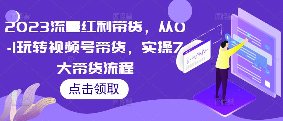 2023流量红利带货，从0-1玩转视频号带货，实操7大带货流程-灵动共创