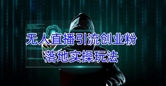 外面收费3980的无人直播引流创业粉落地实操玩法，单日引100+精准创业粉-灵动共创