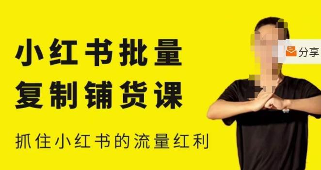 张宾·小红书批量复制铺货课，小红书0-1快速起号变现玩法，抓住小红书的流量红利（更新2023年3月）-灵动共创