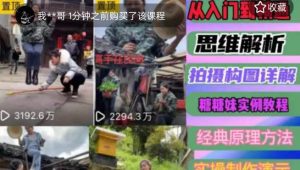 东方糖糖妹抖音短视频全套实战课思维+拍摄+剪辑+运营,从入门到精通-灵动共创