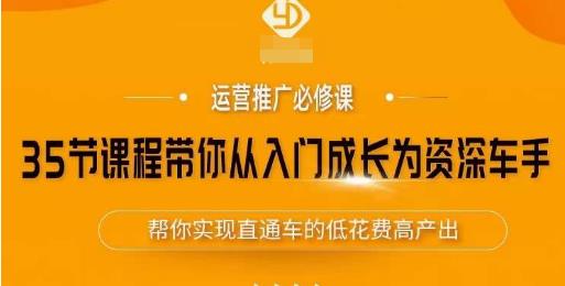 35节课程带你从入门成长为资深车手，让系统学习直通车成为可能，帮你实现直通车的低花费高产出-灵动共创