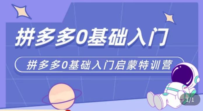六一电商·拼多多运营0-1实操特训营，拼多多从基础到进阶的可实操玩法-灵动共创