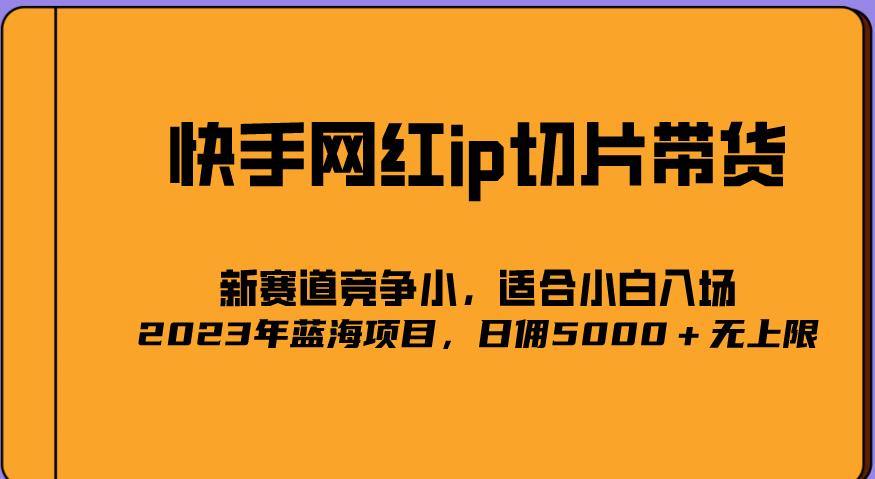 2023爆火的快手网红IP切片，号称日佣5000＋的蓝海项目，二驴的独家授权-灵动共创