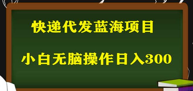 2023最新蓝海快递代发项目，小白零成本照抄也能日入300+-灵动共创