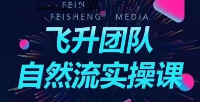 飞升团队课程自然流实操课，抖音半无人起号主播间搭建教学-灵动共创