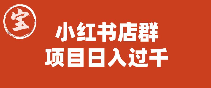 宝哥小红书店群项目，日入过千（图文教程）【揭秘】-灵动共创