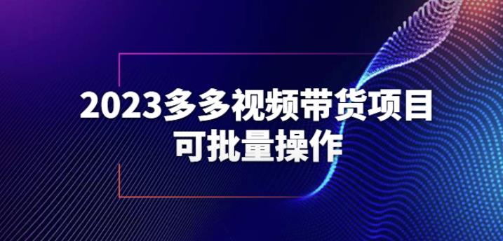 2023多多视频带货项目，可批量操作【保姆级教学】【揭秘】-灵动共创