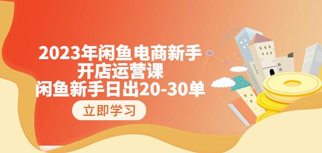 2023年闲鱼电商新手开店运营课：闲鱼新手日出20-30单（18节-实战干货）-灵动共创