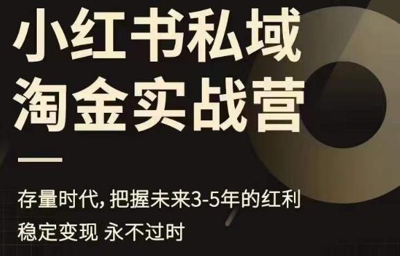 小红书私域淘金实战营，存量时代，把握未来3-5年的红利-灵动共创