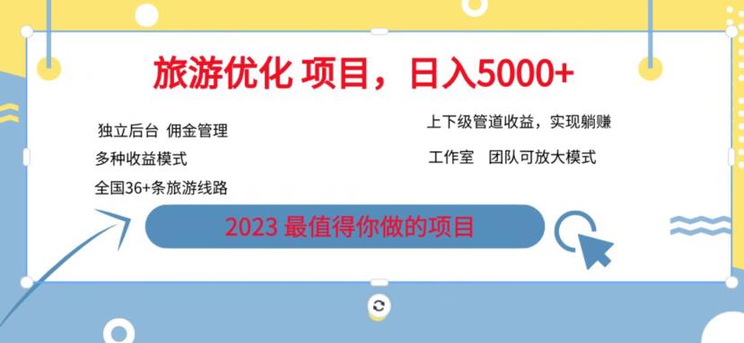 7.22旅游项目最新模式，独立后台+全国35+线路，日入5000+【揭秘】-灵动共创