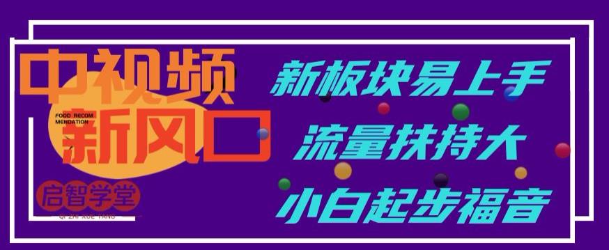 中视频新风口，新板块易上手，流量扶持大，小白起步福音【揭秘】-灵动共创