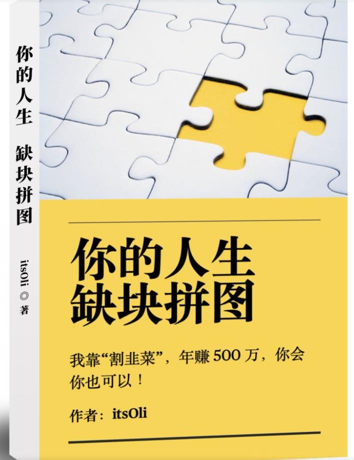 某高赞电子书《你的人生，缺块拼图——我靠“割韭菜”，年赚500万，你会你也可以》-灵动共创