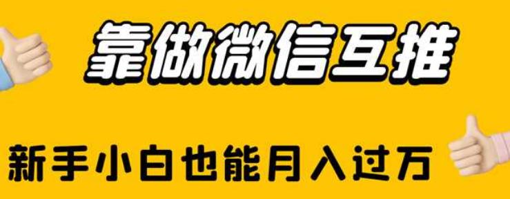 靠做微信互推，新手小白也能月入过万【揭秘】-灵动共创