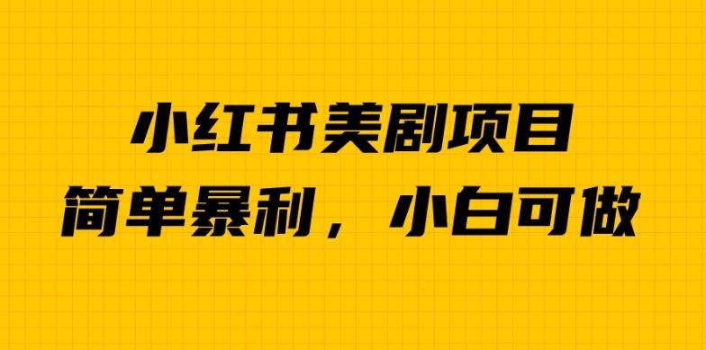 外面卖1980的小红书美剧项目，单日收益1000＋，小众暴利的赛道【揭秘】-灵动共创