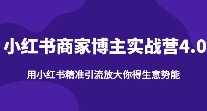 【推荐】小红书商家博主精准引流实战营4.0，用小红书放大你的生意势能-灵动共创