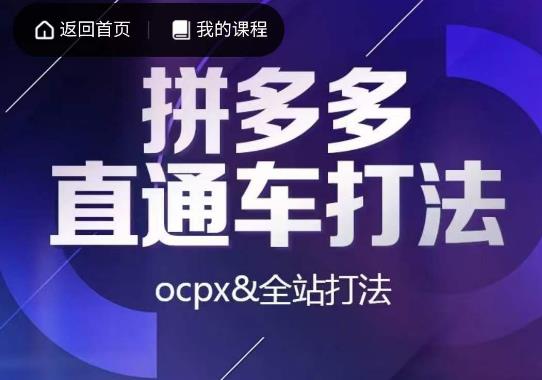 互力·拼多多直通车打法，ocpx&全站打法-灵动共创