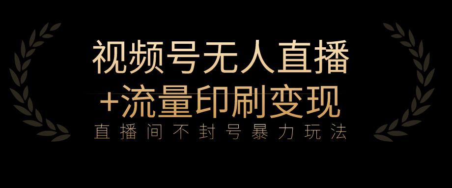 全网首发视频号不封号无人直播暴利玩法+流量印刷机变现，日入1000+【揭秘】-灵动共创