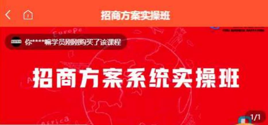 【一度招商】招商方案系统实操班 价值1980元-灵动共创