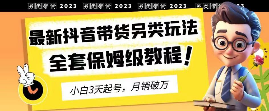 2023年最新抖音带货另类玩法，3天起号，月销破万（保姆级教程）【揭秘】-灵动共创