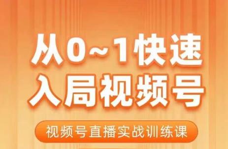 陈厂长·从0-1快速入局视频号课程，视频号直播实战训练课-灵动共创