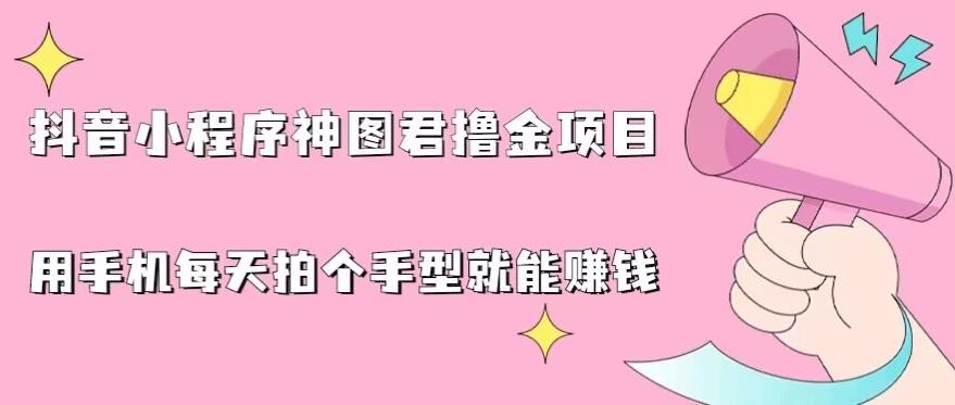 抖音小程序神图君撸金项目，用手机每天拍个手型挂载一下小程序就能赚钱【揭秘】-灵动共创