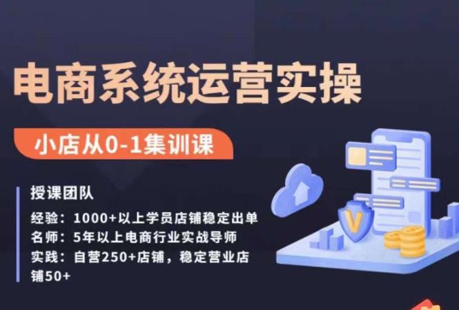 抖店精细化运营全案课，抖音​小店从0-1集训营，电商系统运营实操课-灵动共创
