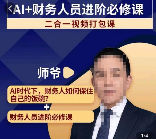 AI+财务人员进阶必修课二合一视频打包课，财务人员进阶必修课-灵动共创