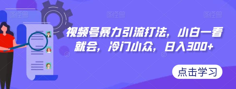 视频号暴力引流打法，小白一看就会，冷门小众，日入300+【揭秘】-灵动共创
