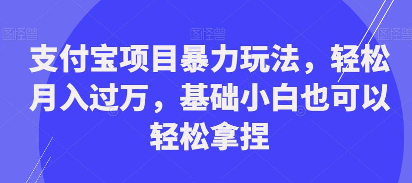 支付宝项目暴力玩法，轻松月入过万，基础小白也可以轻松拿捏【揭秘】-灵动共创