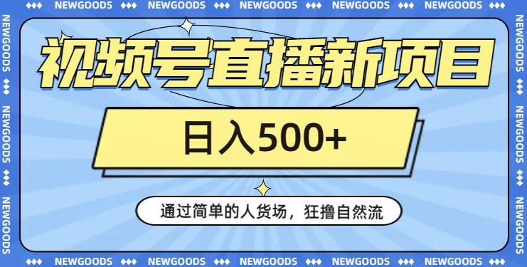 视频号直播新项目，通过简单的人货场，狂撸自然流，日入500+【260G资料】-灵动共创
