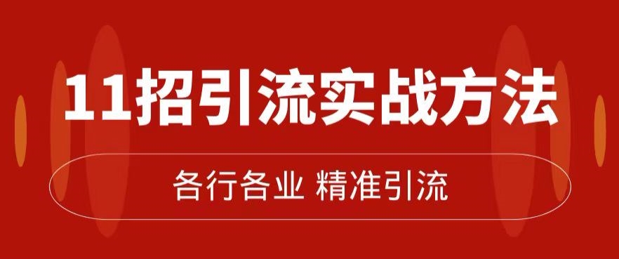 精准引流术：11招引流实战方法，让你私域流量加到爆（11节课完整)-灵动共创